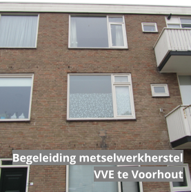 Appartementsgebouw van een VvE in Voorhout – begeleiding bij metselwerkherstel en gevelrenovatie